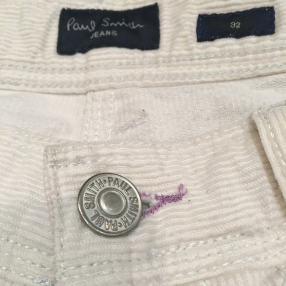 PAUL SMITH JEANS mens sz32 white corduroy jeans - Picture 6 of 12
